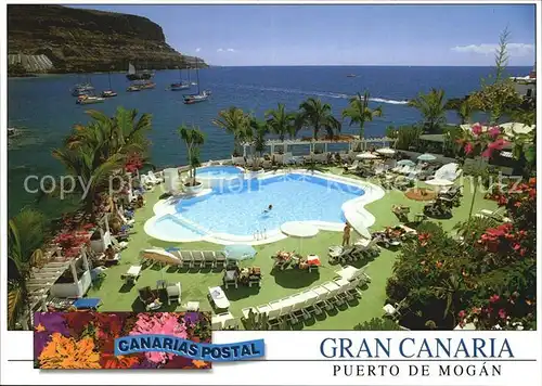 AK / Ansichtskarte Mogan Hotelanlage Swimming Pool Meerblick Kueste Kat. Gran Canaria Spanien