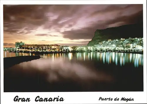 AK / Ansichtskarte Mogan Puerto Hafen Nachtaufnahme Kat. Gran Canaria Spanien