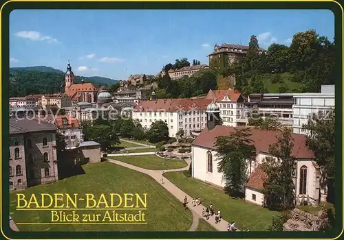 AK / Ansichtskarte Baden Baden Blick zur Altstadt Kat. Baden Baden