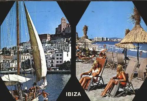 AK / Ansichtskarte Ibiza Islas Baleares Segelyacht Strand Kat. Ibiza