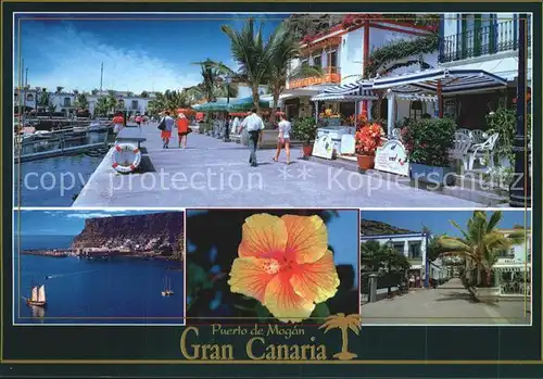 AK / Ansichtskarte Mogan Uferpromenade Hafen Blumen Kat. Gran Canaria Spanien