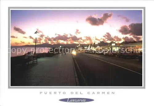 AK / Ansichtskarte Puerto del Carmen Uferstrasse Abendstimmung Sonnenuntergang Kat. Tias Lanzarote