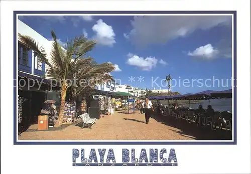 AK / Ansichtskarte Playa Blanca Puerto del Carmen Promenade Souvenirs Restaurants am Strand