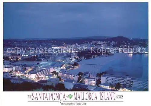 AK / Ansichtskarte Santa Ponsa Mallorca Islas Baleares Nachtaufnahme The Mallorca Island Series Kat. Calvia