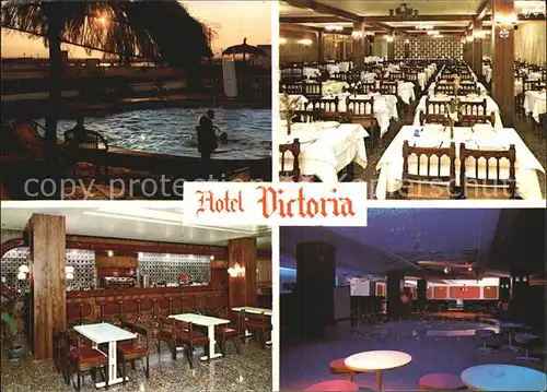 AK / Ansichtskarte Rosas Costa Brava Cataluna Hotel Victoria Speisesaal Bar Swimmingpool Kat. Alt Emporda