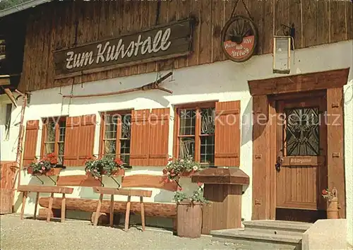 AK / Ansichtskarte Reit Winkl Zum Kuhstall Gaststaette Restaurant Tanzlokal am Dorfplatz Kat. Reit im Winkl