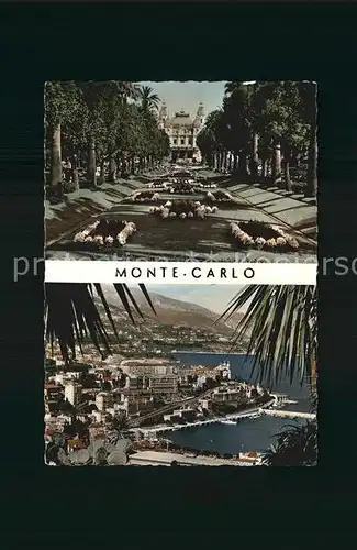 AK / Ansichtskarte Monte Carlo Park und Fliegeraufnahme Kat. Monte Carlo