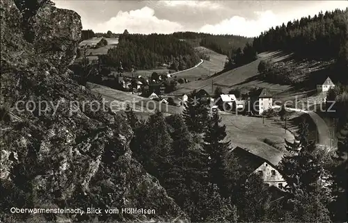 AK / Ansichtskarte Oberwarmensteinach Panorama Blick vom Hoellfelsen