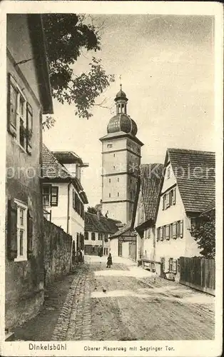 AK / Ansichtskarte Dinkelsbuehl Oberer Mauerweg mit Segringer Tor Kat. Dinkelsbuehl