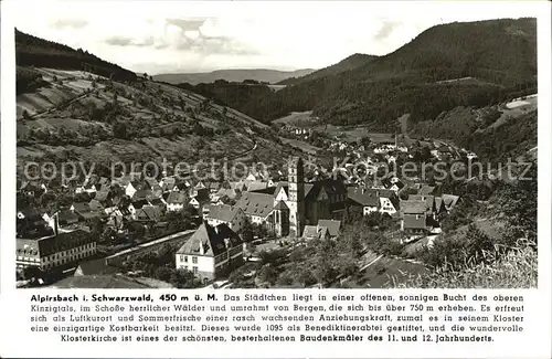 AK / Ansichtskarte Alpirsbach Gesamtansicht Kosterstadt Kurstadt Kinzigtal Schwarzwald Kat. Alpirsbach