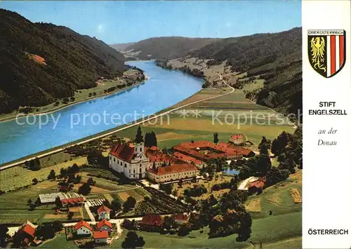 AK / Ansichtskarte Engelhartszell Donau Oberoesterreich Abtei Stift Engelszell Fliegeraufnahme Kat. Engelhartszell