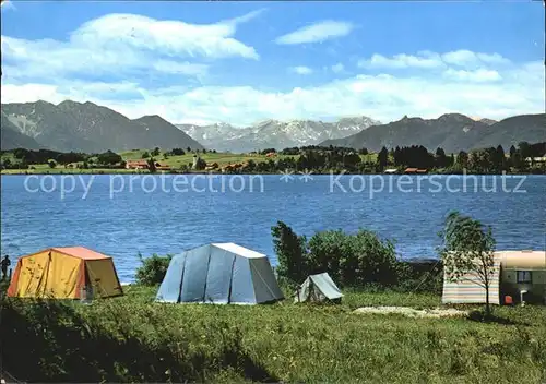 AK / Ansichtskarte Murnau Camping Riegsee Alpenblick Kat. Murnau a.Staffelsee