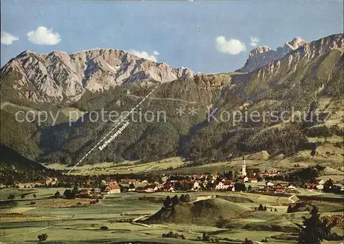 AK / Ansichtskarte Pfronten Panorama mit Breitenbergbahn Rossberg Aggenstein Allgaeuer Alpen Kat. Pfronten