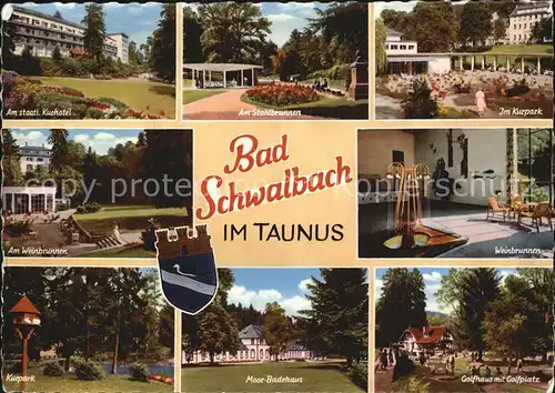 AK / Ansichtskarte Bad Schwalbach Moor Badehaus Golfhaus Weinbrunnen  Kat. Bad Schwalbach
