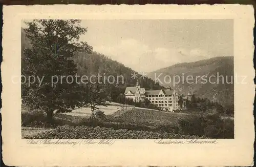 AK / Ansichtskarte Bad Blankenburg Sanatorium Schwarzeck Kat. Bad Blankenburg