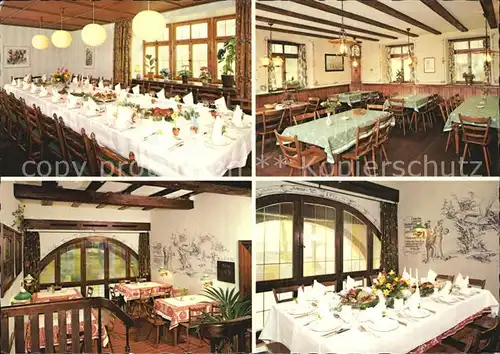 AK / Ansichtskarte Kandern Historisches Gasthaus zur Weserei Gastraum Festtafel Schwarzwald Kat. Kandern