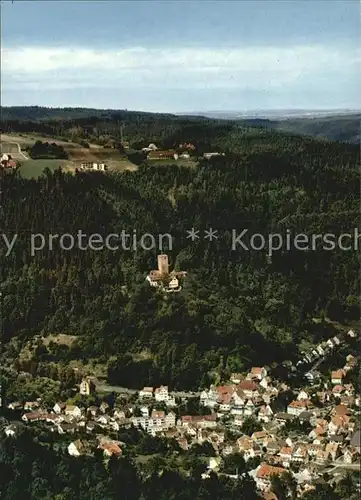 AK / Ansichtskarte Bad Liebenzell mit Burg Hoehenluftkurort Unterlengenhardt Schwarzwald Fliegeraufnahme Kat. Bad Liebenzell