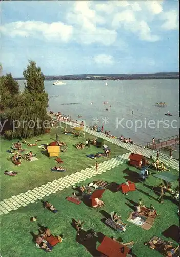 AK / Ansichtskarte Tihany Tihany Hotel strandja Strand Plattensee Kat. Ungarn