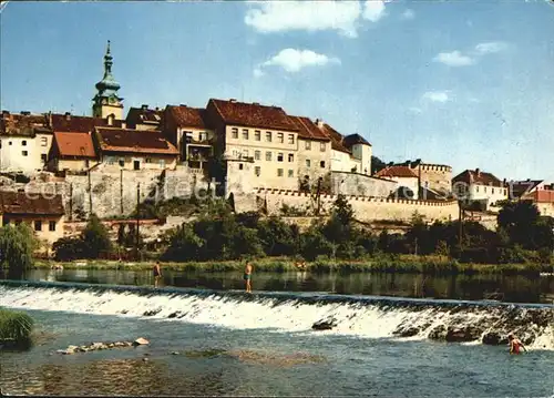 AK / Ansichtskarte Pisek Tschechien Blick vom Fluss Otava auf den historischen Stadtteil Wehr Kat. Pisek