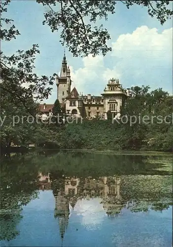 AK / Ansichtskarte Pruhonice Zamek Schloss Park Schlossteich Wasserspiegelung Kat. Prag Prahy Prague
