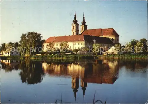 AK / Ansichtskarte Sastinske Straze Kostol a klastor vystavany r. 1764 Kloster Kirche Wasserspiegelung