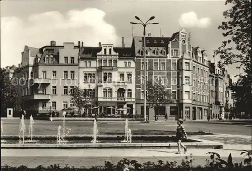 AK / Ansichtskarte Halle Saale August Bebel Platz Wasserspiele Kat. Halle