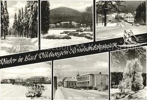 AK / Ansichtskarte Reinhardshausen Pensionen Sanatorium Winterlandschaft Kat. Bad Wildungen