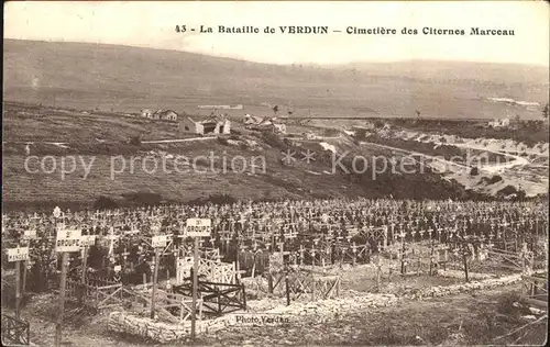 AK / Ansichtskarte Verdun Meuse La Bataille de Verdun Cimetiere des Citernes Marceau Kat. Verdun