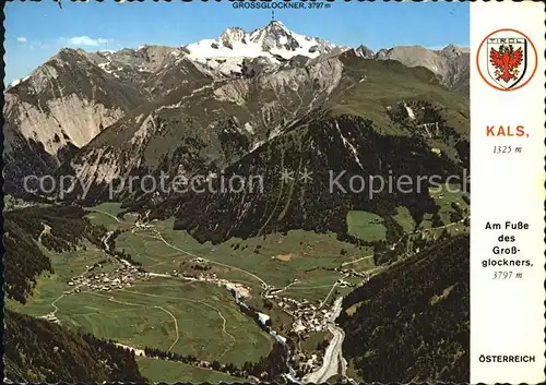 AK / Ansichtskarte Kals Grossglockner Fliegeraufnahme Kat. Kals am Grossglockner