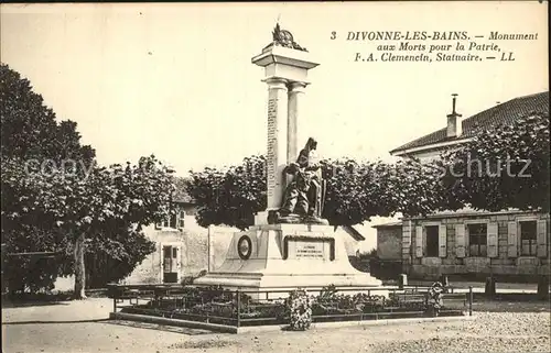 AK / Ansichtskarte Divonne les Bains Monument aux Morts pour la Patrie Kriegerdenkmal Kat. Divonne les Bains