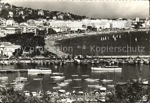 AK / Ansichtskarte Cannes Alpes Maritimes Les Grands Hotels de la Croisette vus du Suquet Port Kat. Cannes