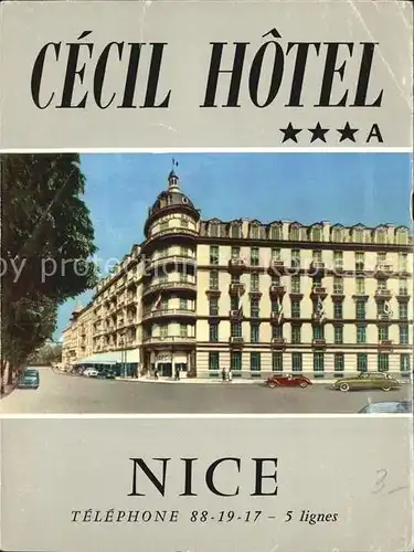 AK / Ansichtskarte Nice Alpes Maritimes Cecil Hotel Palmiers Cote Kat. Nice