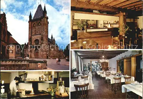 AK / Ansichtskarte Niederhaslach Hotel Restaurant de la Pomme d Or Place Eglise Kat. Niederhaslach