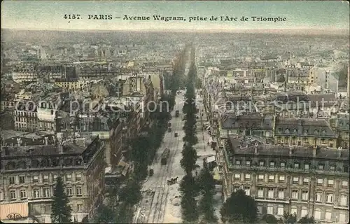 AK / Ansichtskarte Paris Avenue Wagram vue prise de l Arc de Triomphe Kat. Paris