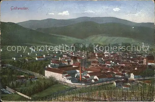 AK / Ansichtskarte Gebweiler Elsass Panorama mit Blick zu den Vogesen