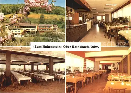 AK / Ansichtskarte Ober Kainsbach Gasthaus Cafe Pension Zum Hohenstein Saal Restaurant Baumbluete Kat. Reichelsheim (Odenwald)