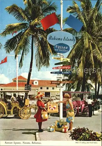 AK / Ansichtskarte Nassau Bahamas Novel Signpost Rawson Square