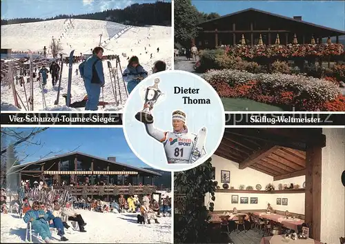 AK / Ansichtskarte Ski Flugschanze Vier Schanzen Tournee Skiflug Weltmeister Dieter Thoma Hinterzarten Kat. Sport