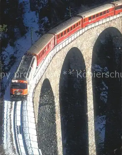 AK / Ansichtskarte Eisenbahn Landwasser Viadukt Albulatal  Kat. Eisenbahn