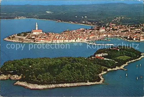 AK / Ansichtskarte Rovinj Istrien Halbinsel Insel Fliegeraufnahme Kat. Hrvatska