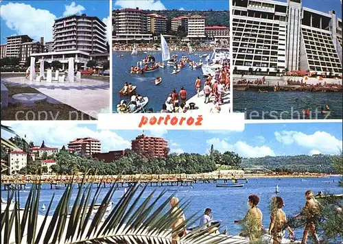 AK / Ansichtskarte Portoroz Hotels am Strand Kat. Slowenien