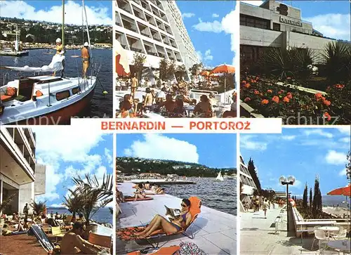 AK / Ansichtskarte Portoroz Hotel Bernardin Segelboot Kat. Slowenien