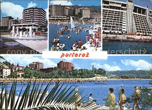 AK / Ansichtskarte Portoroz Strandpromenade Hotels Kuestenstadt Kat. Slowenien
