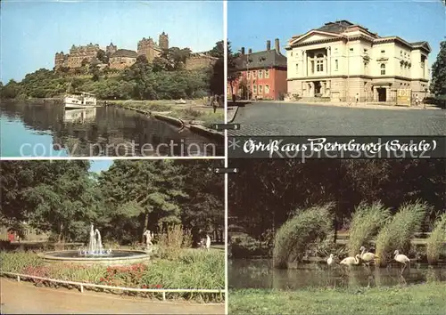 AK / Ansichtskarte Bernburg Saale Schloss Marx Engels Platz Tiergarten  Kat. Bernburg