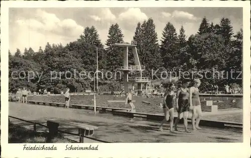 AK / Ansichtskarte Friedrichroda Schwimmbad mit Sprungturm Kat. Friedrichroda