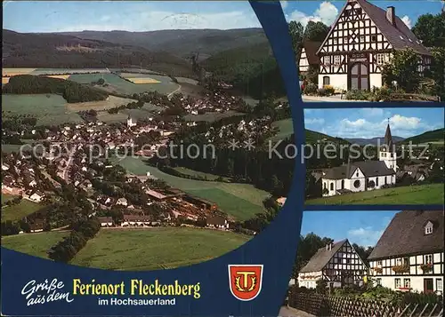 AK / Ansichtskarte Fleckenberg Teilansichten Ferienort Fachwerkhaus Kirche Kat. Schmallenberg