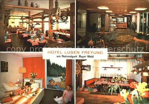 AK / Ansichtskarte Freyung Hotel Lusen Hotel Dreisessel Gastraeume Zimmer Kat. Freyung