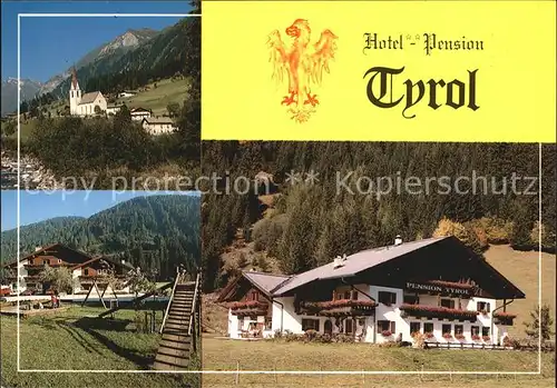 AK / Ansichtskarte Ratschings Hotel Pension Tyrol Kinderspielplatz Kirche Alpen