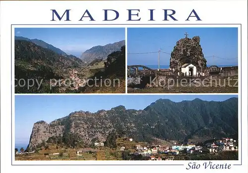 AK / Ansichtskarte Sao Vicente Madeira Panorama Kapelle Felsen Gebirge