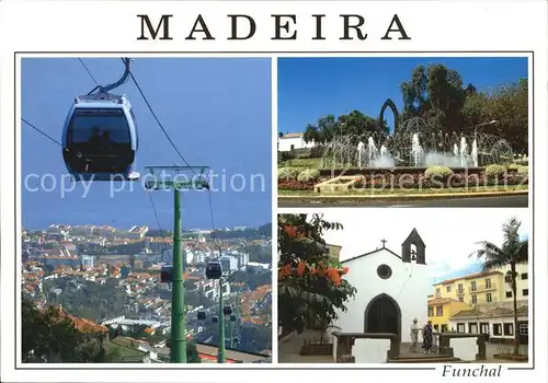 AK / Ansichtskarte Funchal Bergbahn Park Wasserspiele Kirche Kat. Funchal